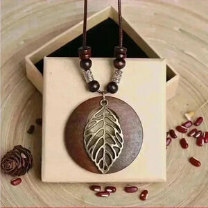 Unique Wooden Pendant Necklace